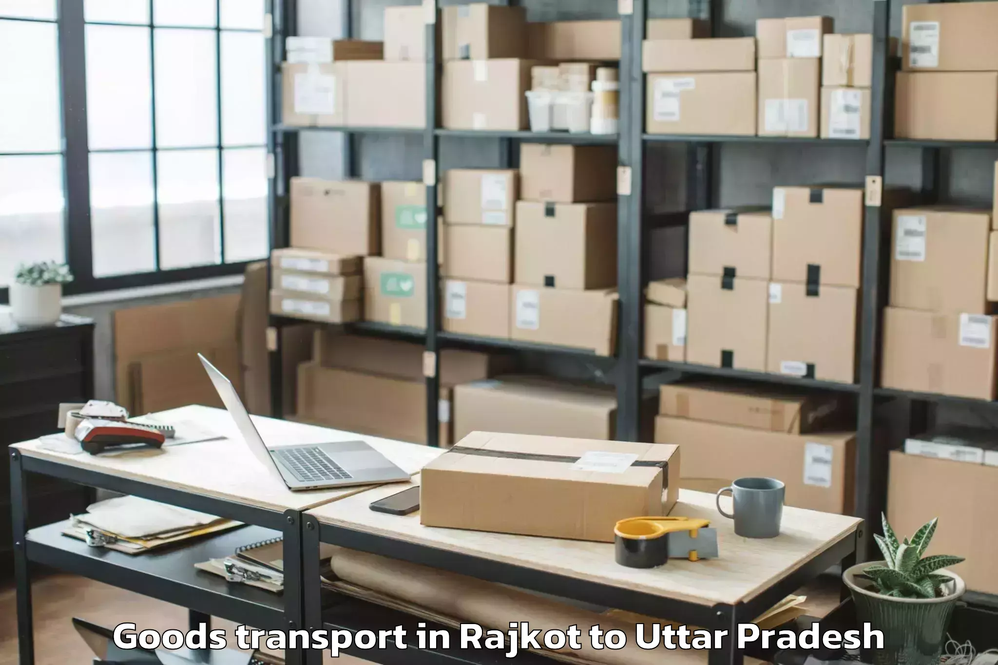 Affordable Rajkot to Bewar Goods Transport